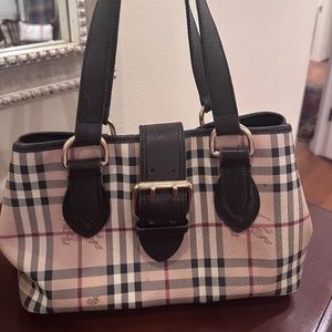 Burberry Haymarket Check Coated Canvas Eden Shoulder Bag